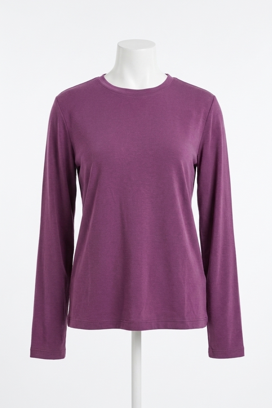 NEW ANOTHER LOVE matilda modal long sleeve tee in amethyst